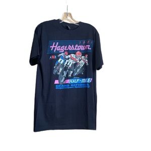 Anvil AMA black Hagerstown 1988 flat track racing tee shirt